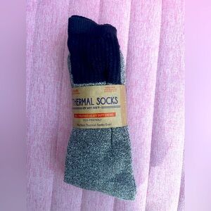 NWT 2 Pairs Thermal Socks - Black and Gray